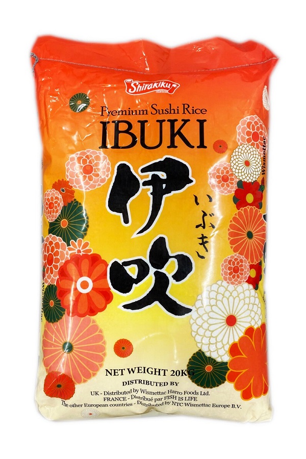 Riso per sushi premium Ibuki - Shirakiku 20Kg.